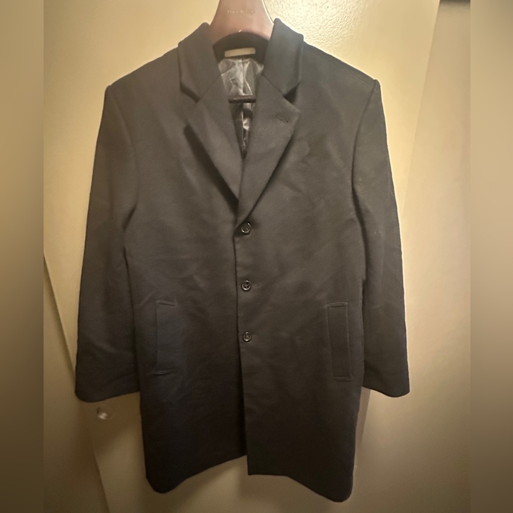 Michael Kors wool cashmere long black coat